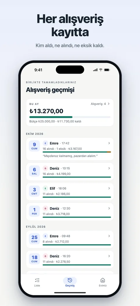 Bitir, geçmişe kaydolsun